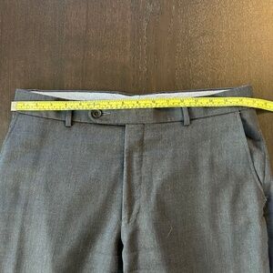 Patrick James Men’s Trousers - S120s Wool, Charcoal Gray, Size 34x32